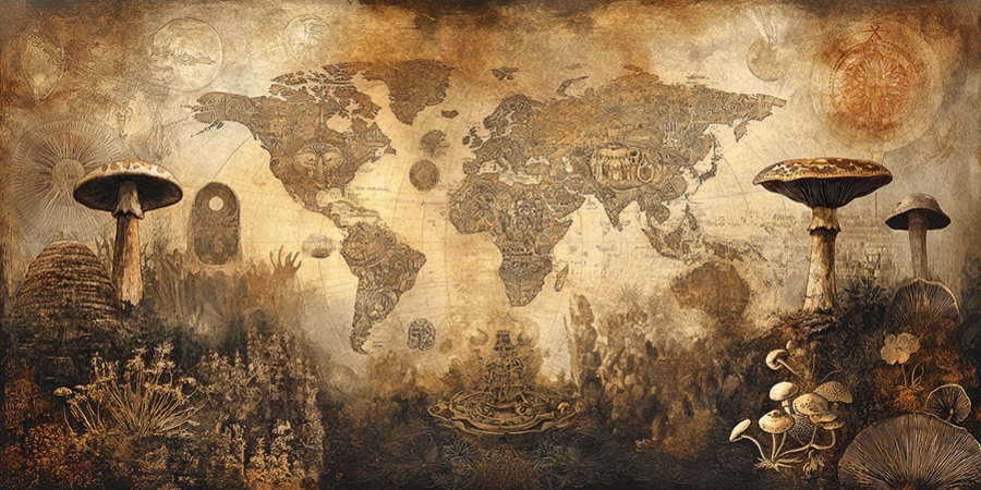 De Geschiedenis Van Psychedelica Wereldwijd